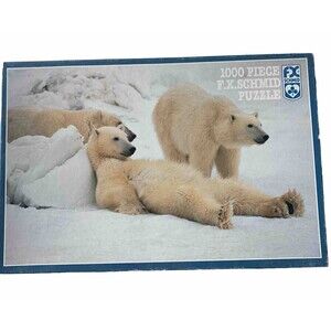 FX Schmid 1000 Piece Bad Boys of the Arctic Polar Bear Puzzle 26.5x17.25”